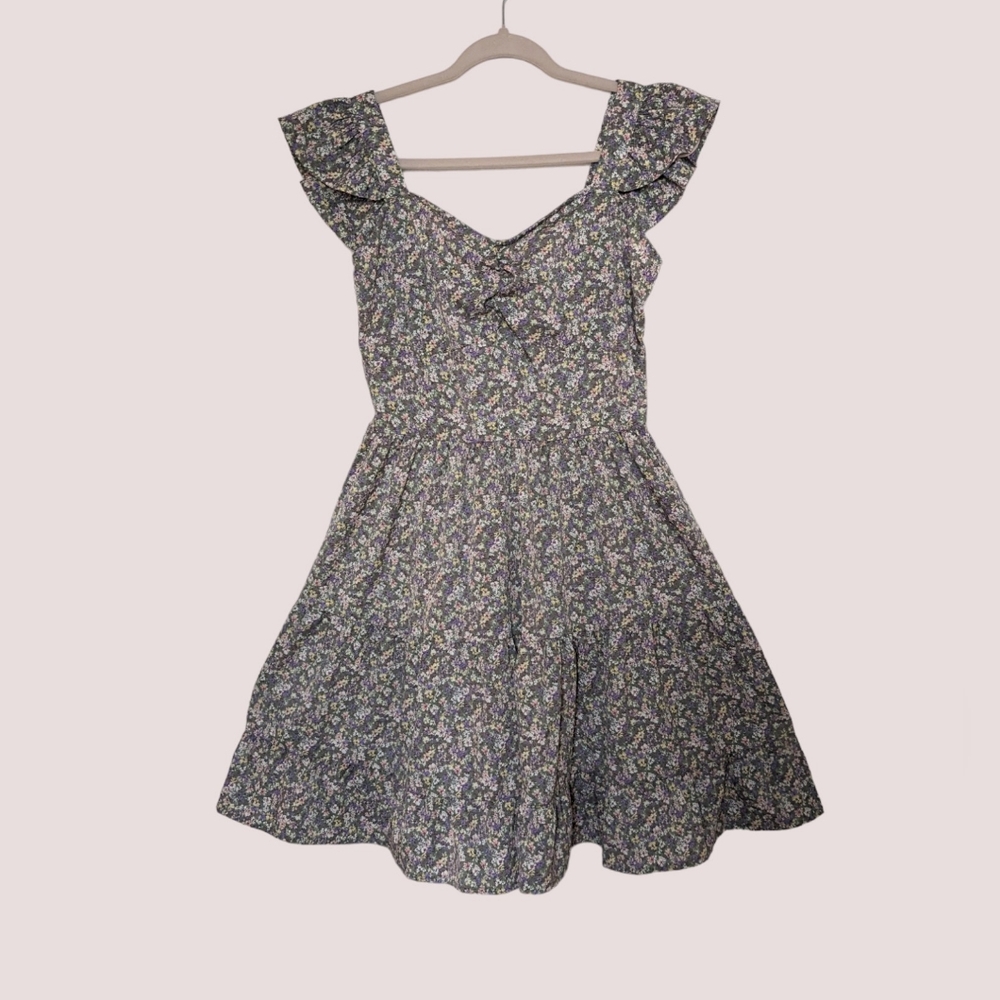 New With Tags -Spring Dress 🪻🌷; Floral A Line Mini Colorful  Size Medium